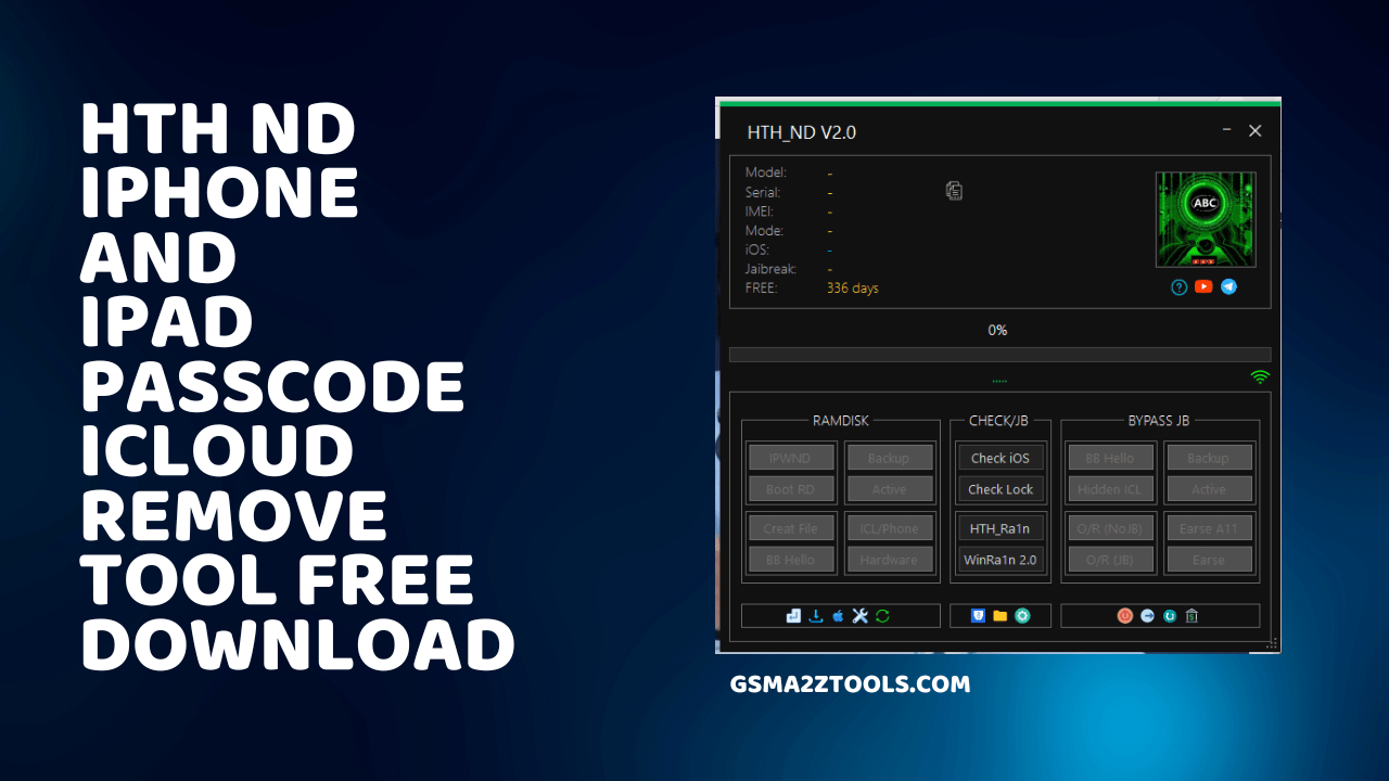Hth nd v2. 0 iphone and ipad passcode icloud remove tool