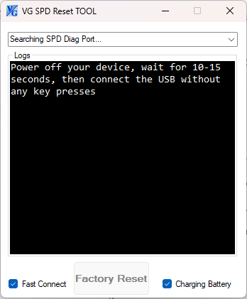 VG SPD Reset Tool