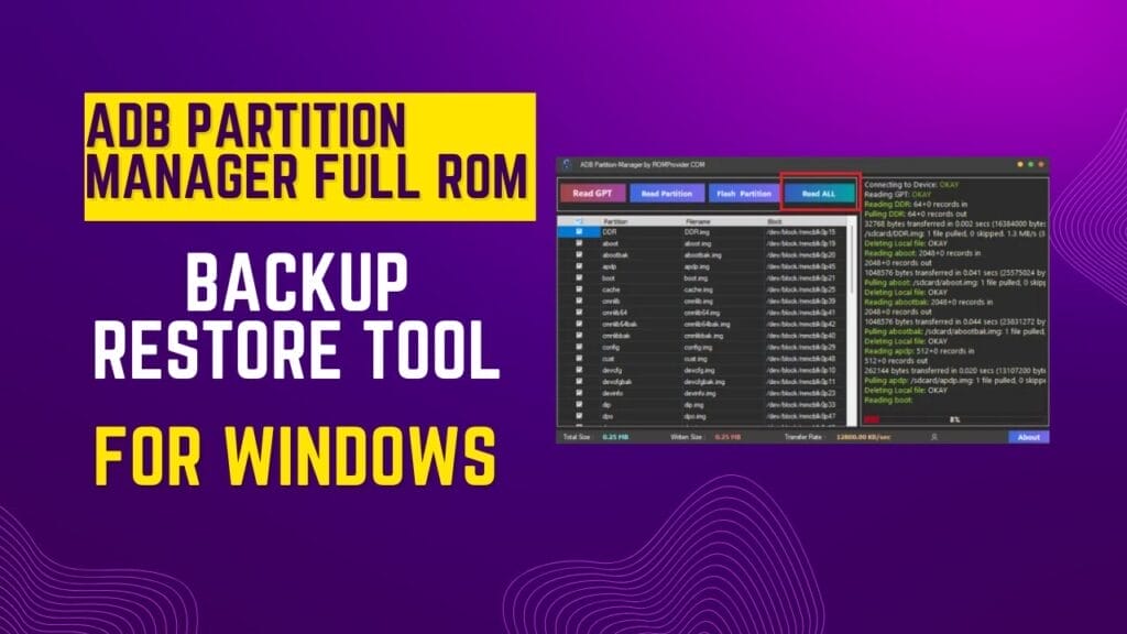 Adb partition manager full rom backup restore tool for windows