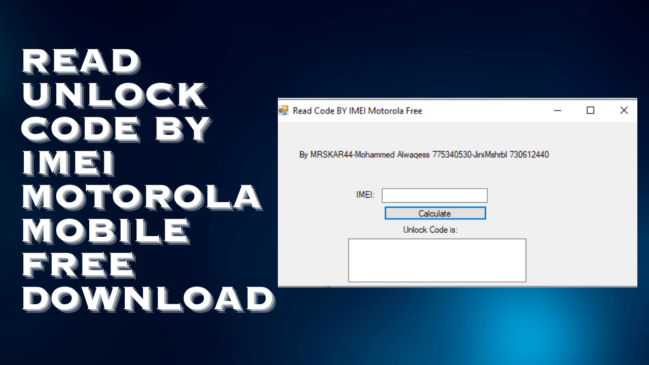 Read code by imei motorola free