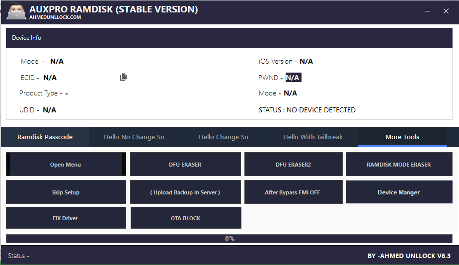 Auxpro ramdisk tool