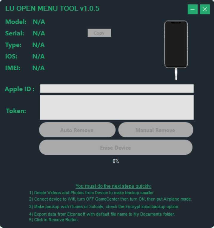 Lu open menu fmi off tool v. 2. 0. 5 with free open menu unlock for iphone