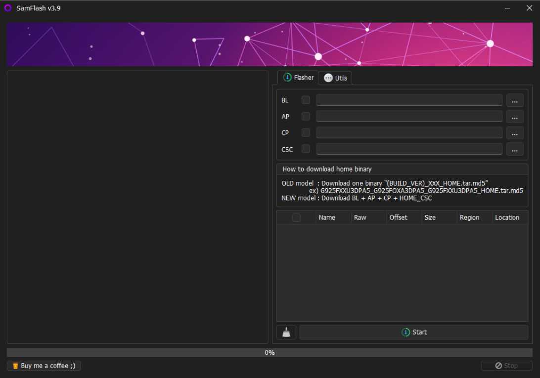 Samflash tool v3. 9 a powerful tool for flashing samsung devices
