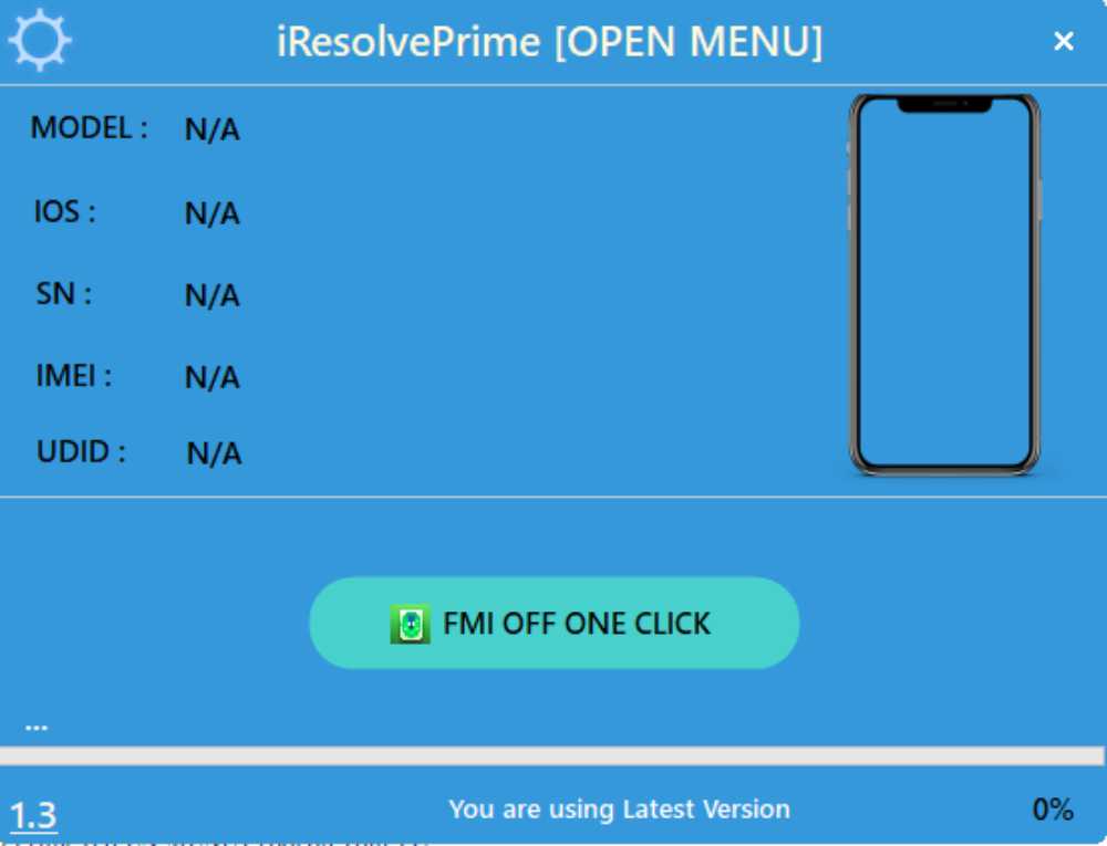 Iresolveprime (open menu) tool