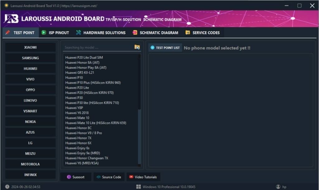 Laroussi board tool v1. 1 free testpoint, isp, hardware solution