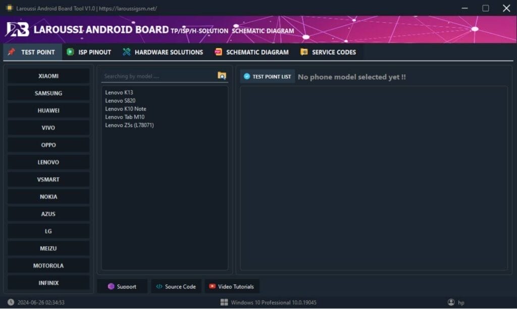 Laroussi board tool v1. 1 free testpoint, isp, hardware solution