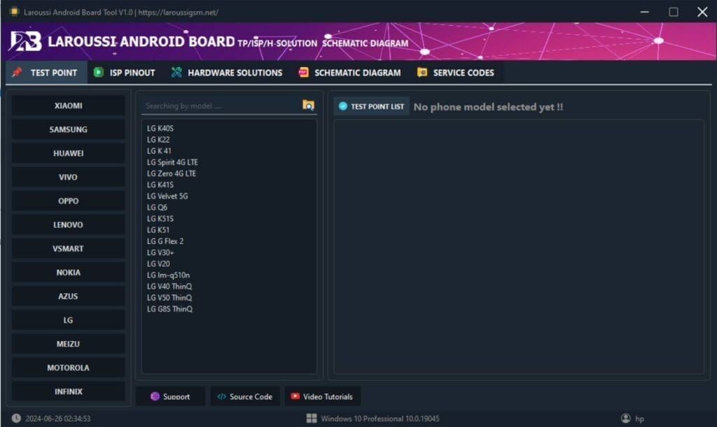 Laroussi board tool v1. 1 free testpoint, isp, hardware solution