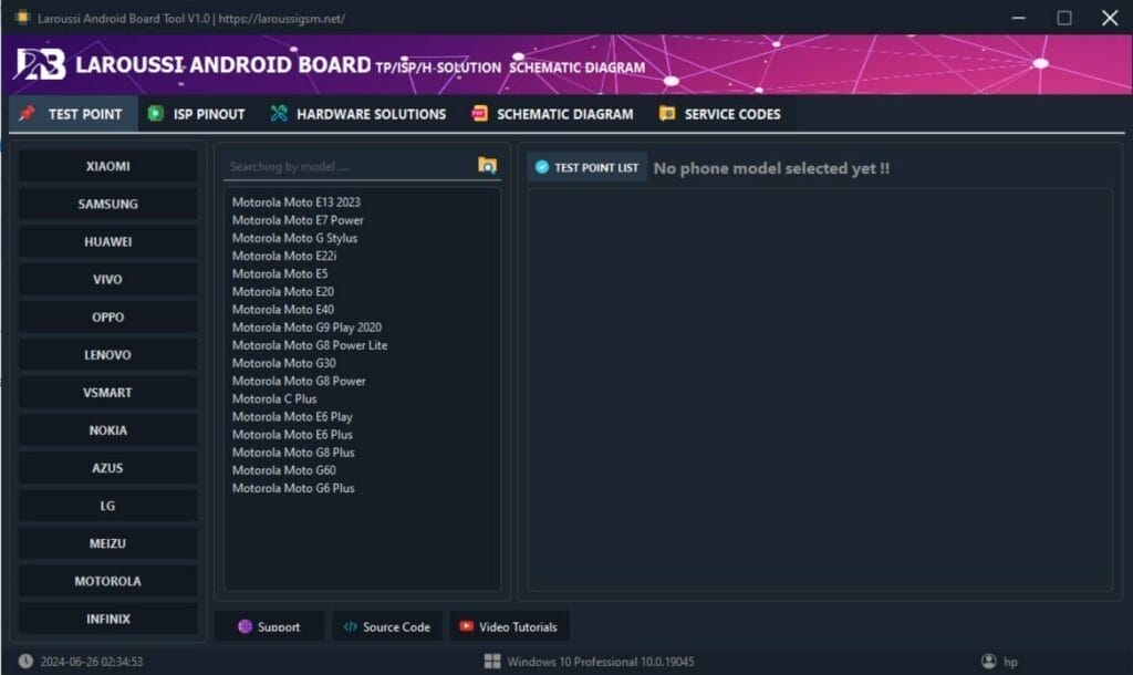 Laroussi board tool v1. 1 free testpoint, isp, hardware solution