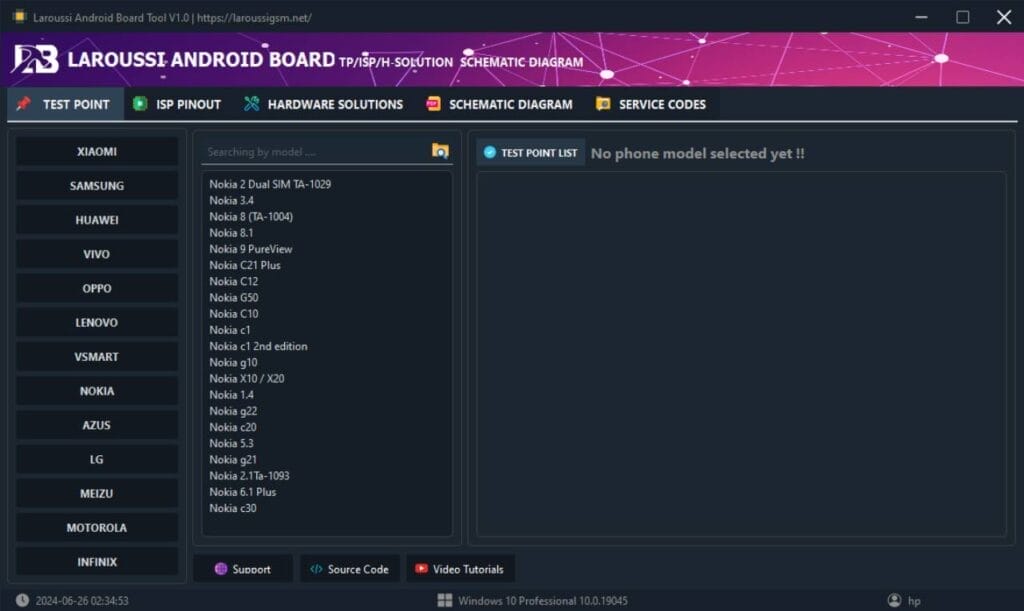 Laroussi board tool v1. 1 free testpoint, isp, hardware solution