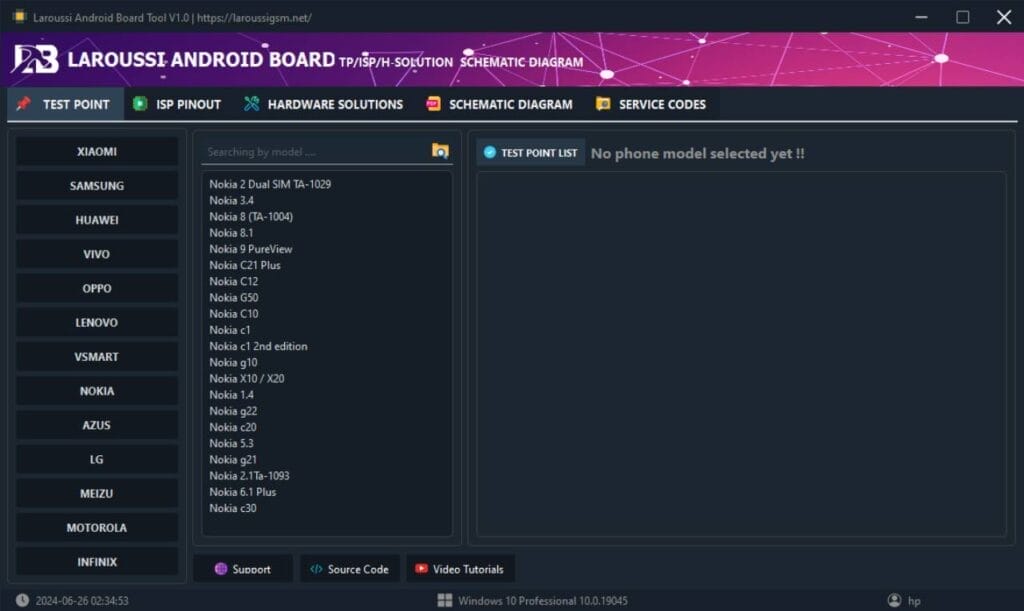 Laroussi board tool v1. 1 free testpoint, isp, hardware solution