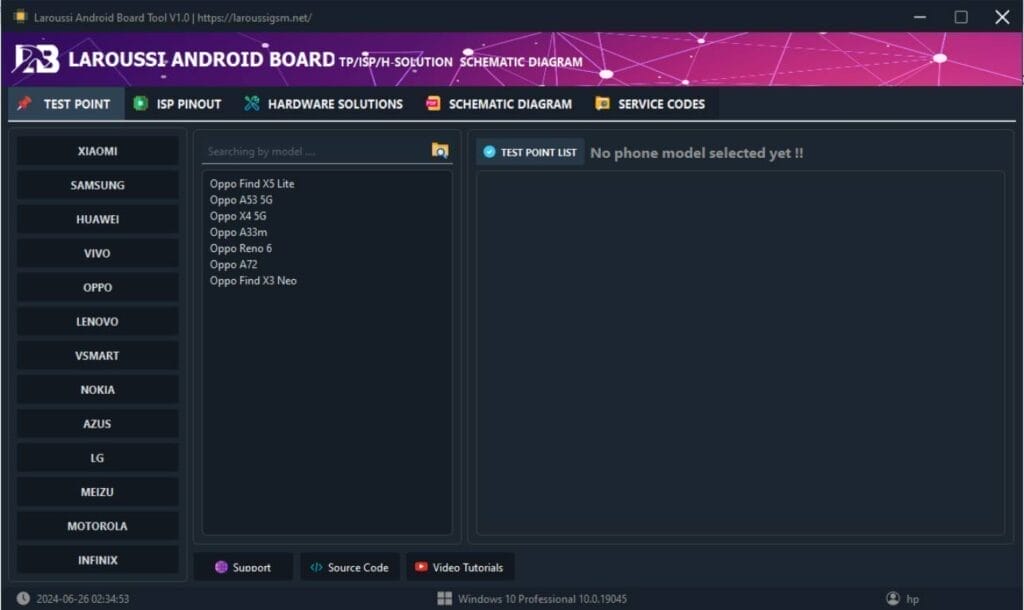 Laroussi board tool v1. 1 free testpoint, isp, hardware solution