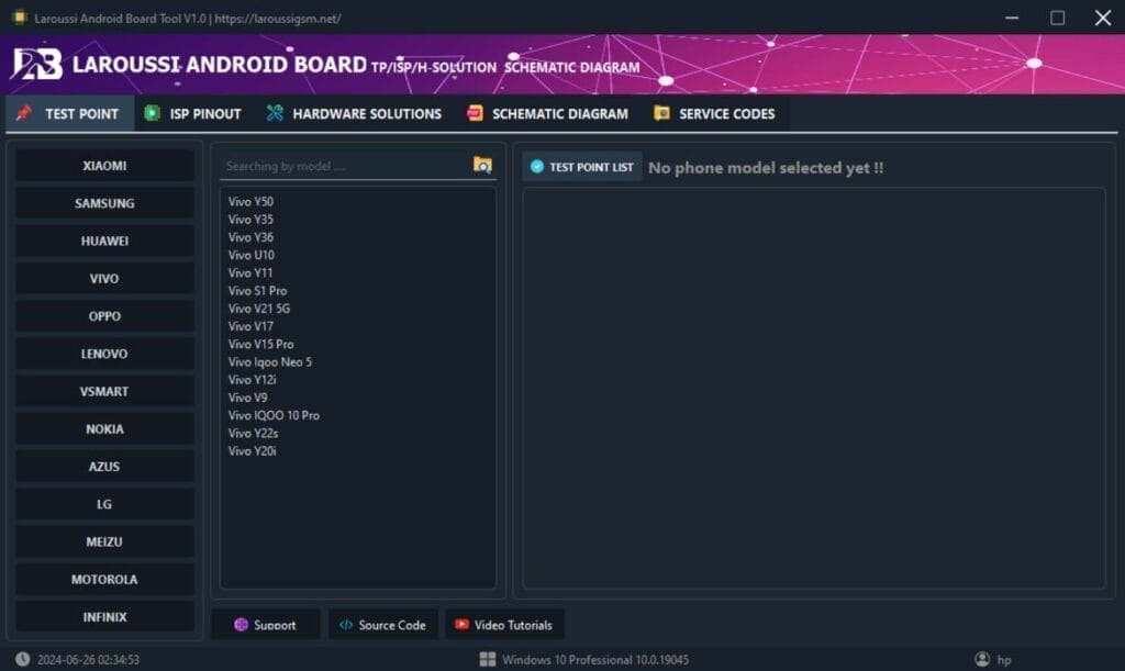 Laroussi board tool v1. 1 free testpoint, isp, hardware solution