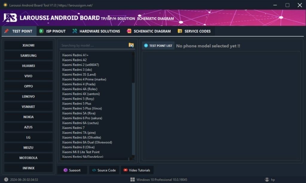 Laroussi board tool v1. 1 free testpoint, isp, hardware solution