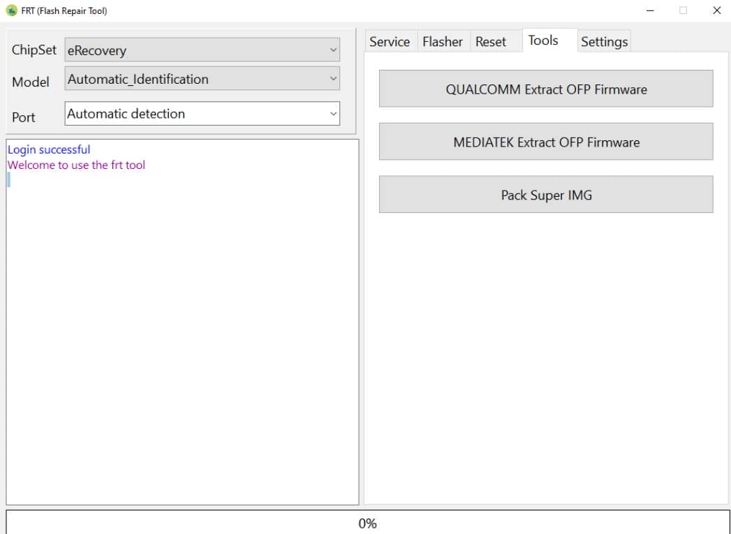 Frt tool v1. 1. 0 (qualcomm / mediatek / erecovery / fastboot) Frt tool v1. 0. 5 (qualcomm / mediatek / erecovery / fastboot)