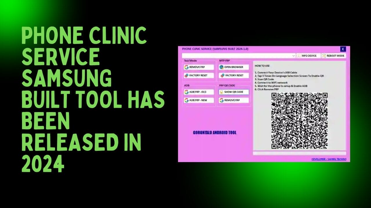 Phone clinic service samsung built tool has been in released 2024