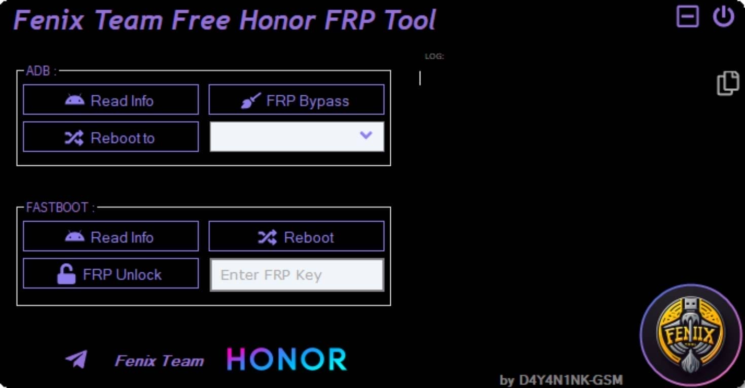 Fenix team free honor frp tool for windows