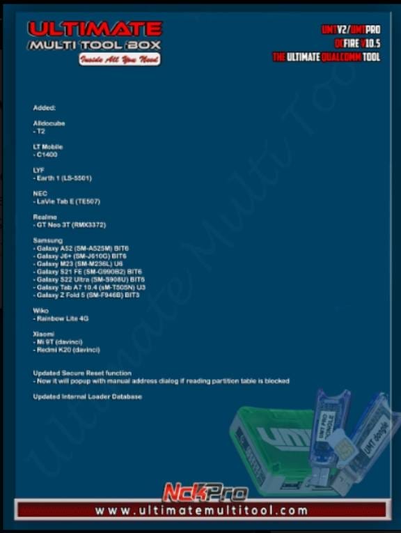 Umt qcfire tool v10. 5 samsung xiaomi zte