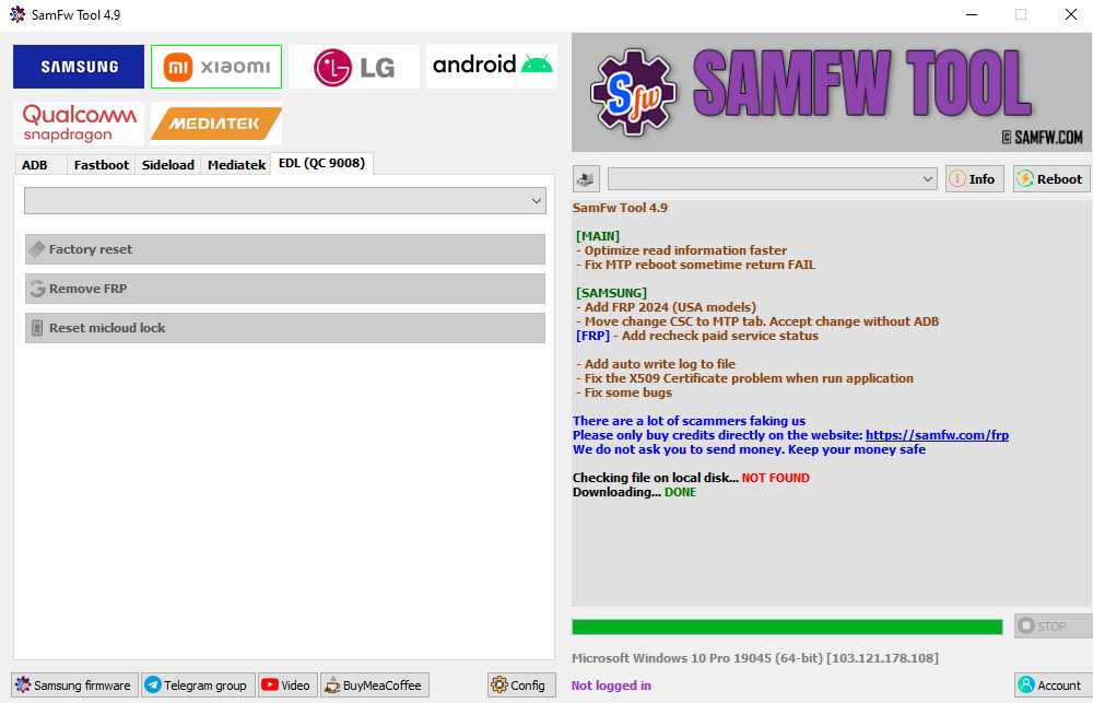Samfw frp tool 4. 9 samsung frp bypass tool Samfw frp tool
