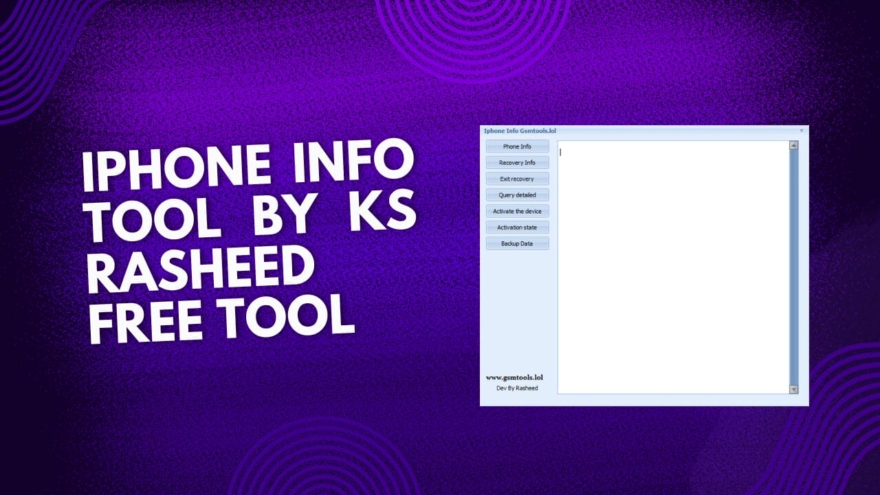 Iphone info tool by ks rasheed free tool