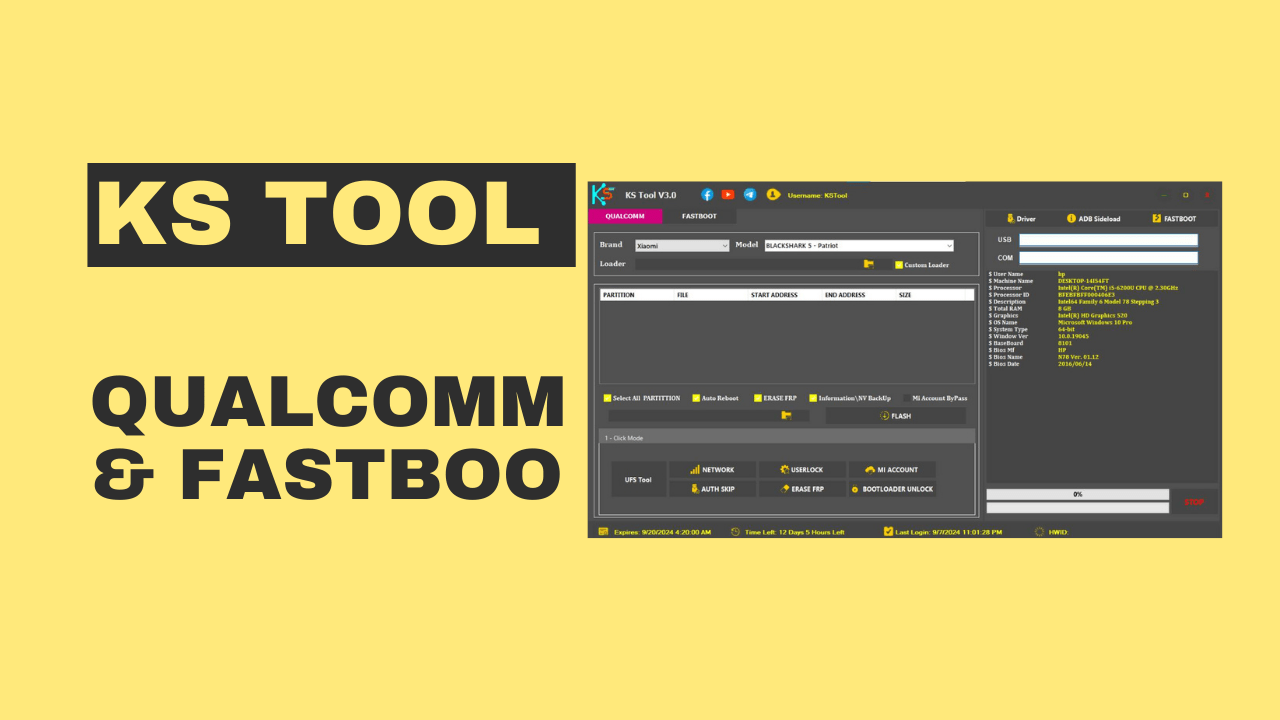 Ks tool v3. 0 qualcomm & fastboot