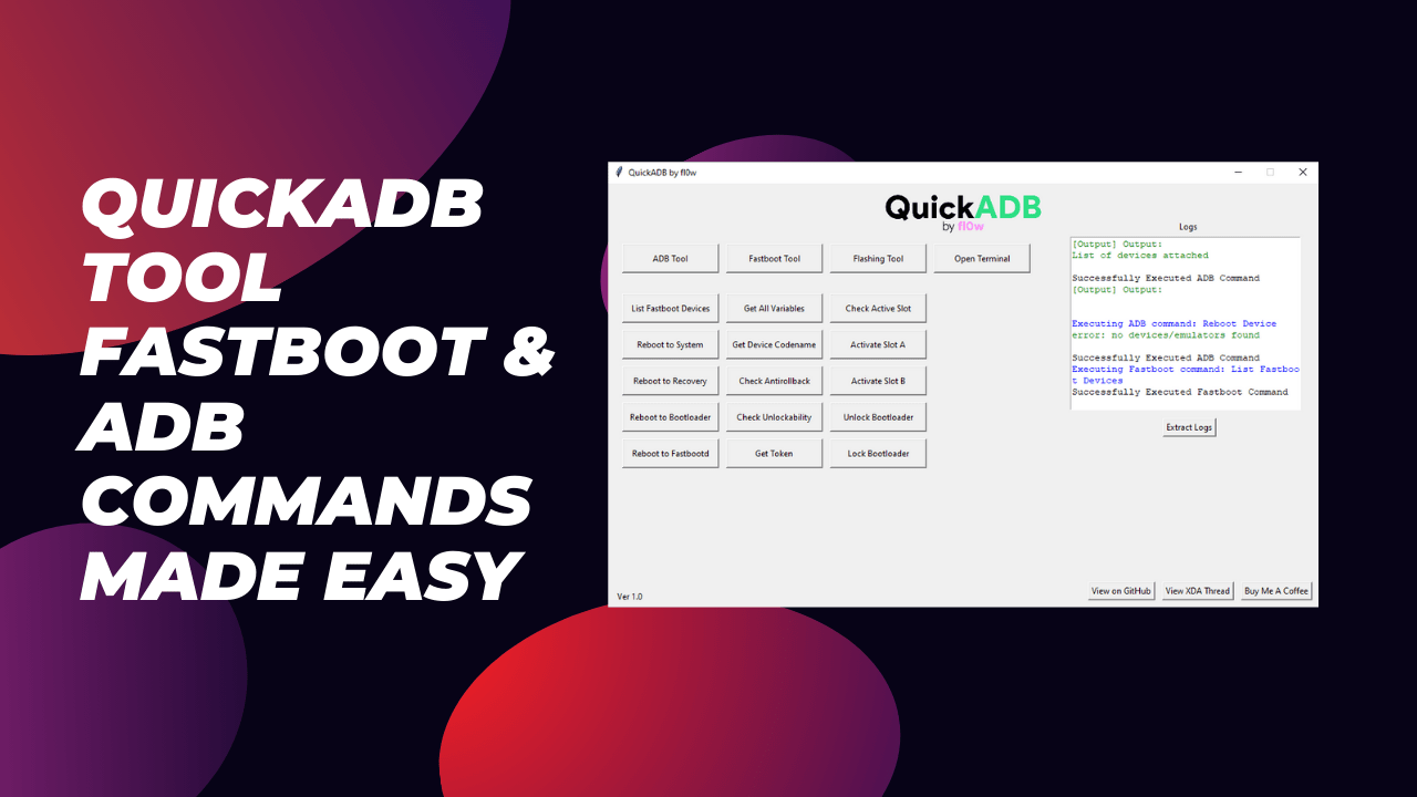 Quickadb tool fastboot & adb commands made easy