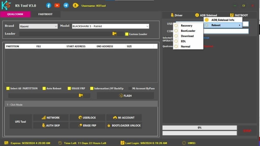 Ks tool v3. 0 qualcomm & fastboot