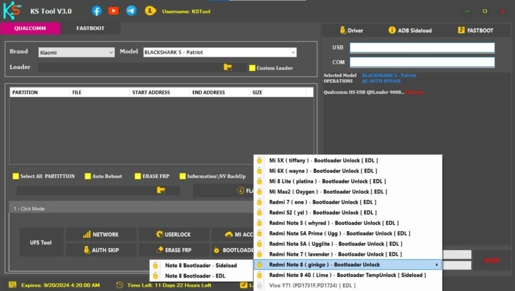 Ks tool v3. 0 qualcomm & fastboot Ks tool