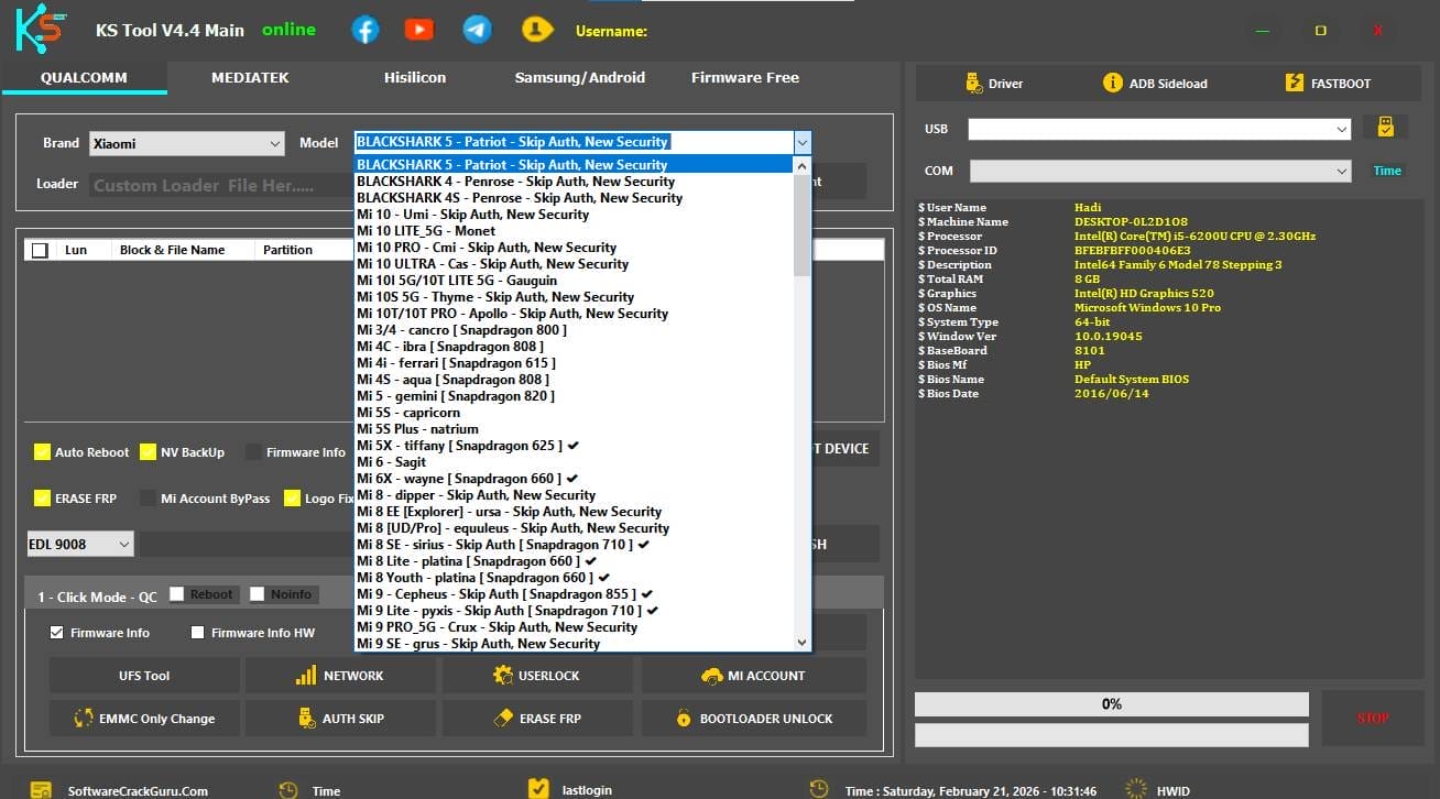 Ks tool v4. 4 qualcomm & fastboot support Ks tool