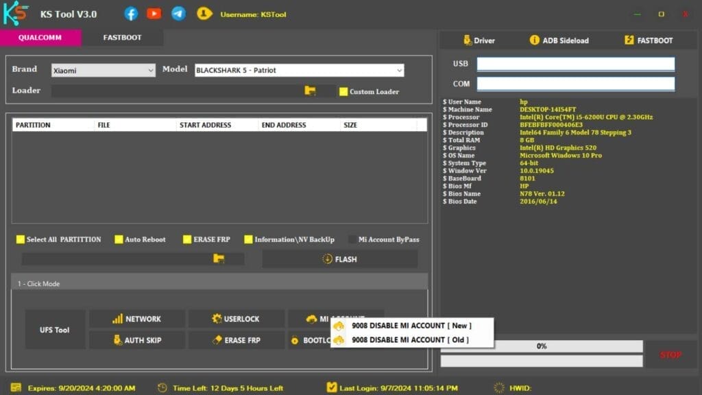 Ks tool v3. 0 qualcomm & fastboot Ks tool
