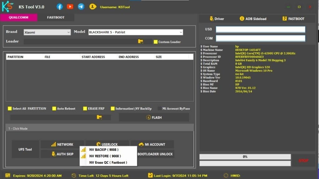 Ks tool v3. 0 qualcomm & fastboot Ks tool v3. 0