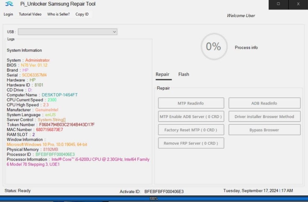 Pi unlocker samsung repair tool