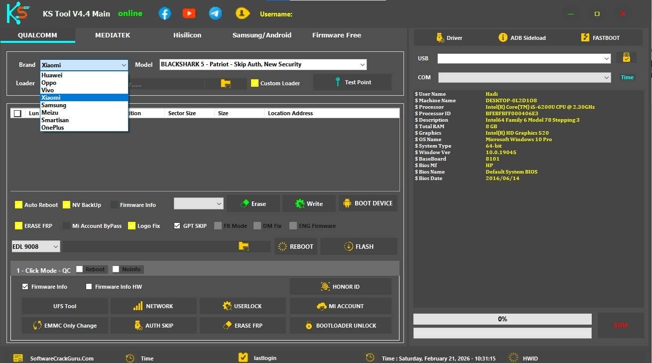 Ks tool v4. 4 qualcomm & fastboot support Ks tool