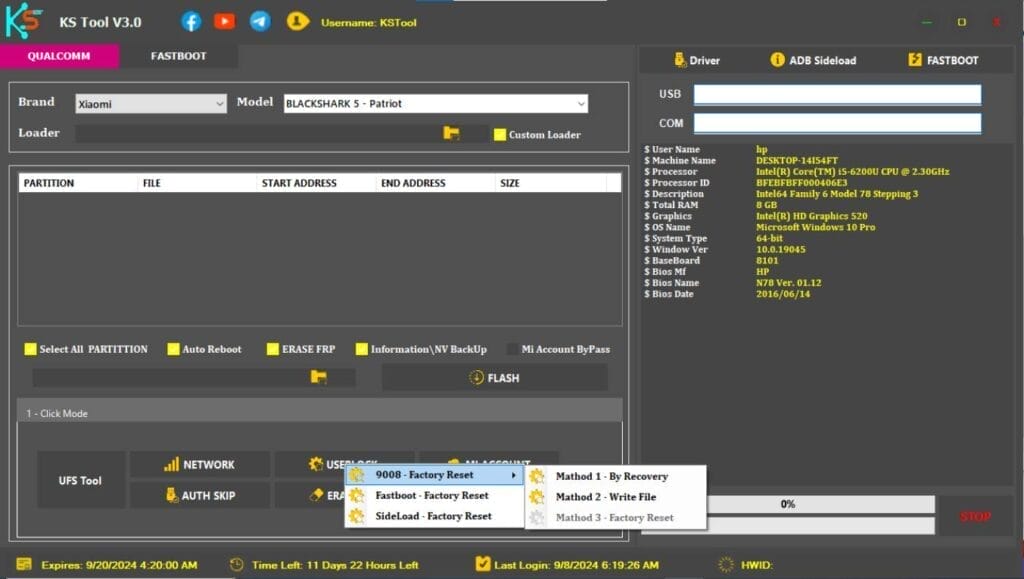 Ks tool v3. 0 qualcomm & fastboot Ks tool