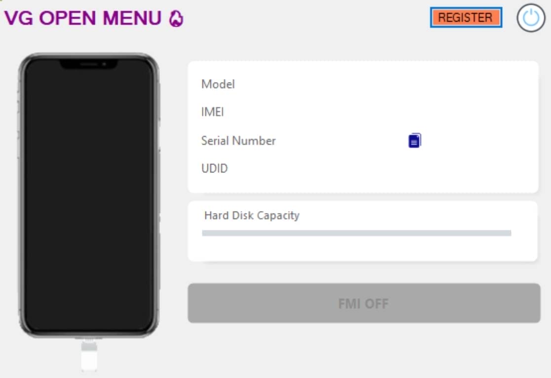 Vg open menu tool Vg open menu tool