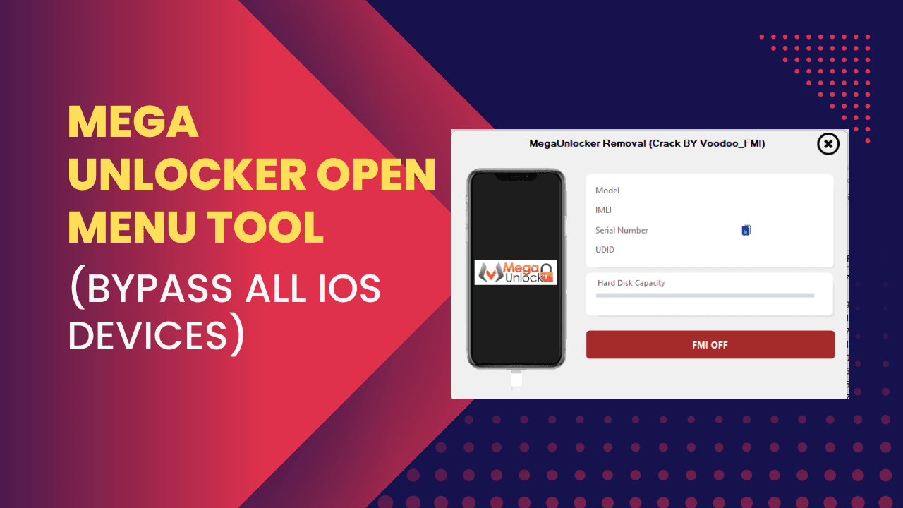 Mega unlocker open menu tool (bypass all ios devices)