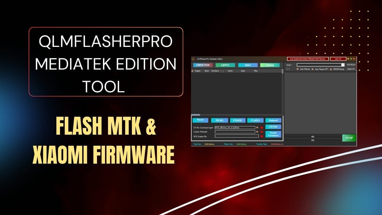 Qlmflasherpro mediatek edition tool flash mtk & xiaomi firmware Qlmflasherpro mediatek edition tool