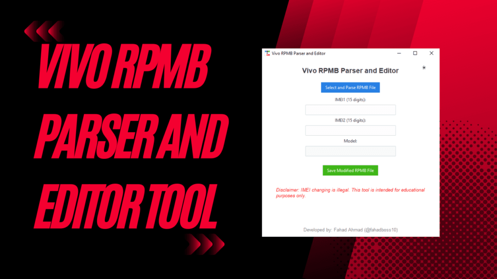Vivo rpmb parser and editor tool Vivo rpmb parser and editor v1. 0 tool
