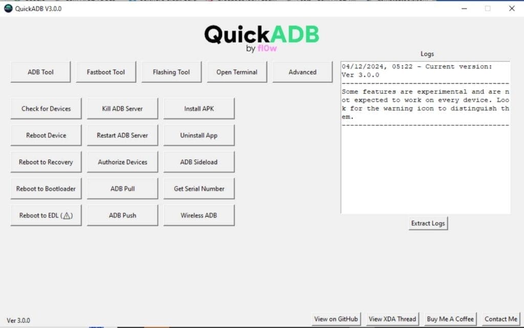 Quickadb tool v3. 0. 0