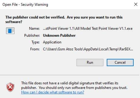 All model test point viewer tool
