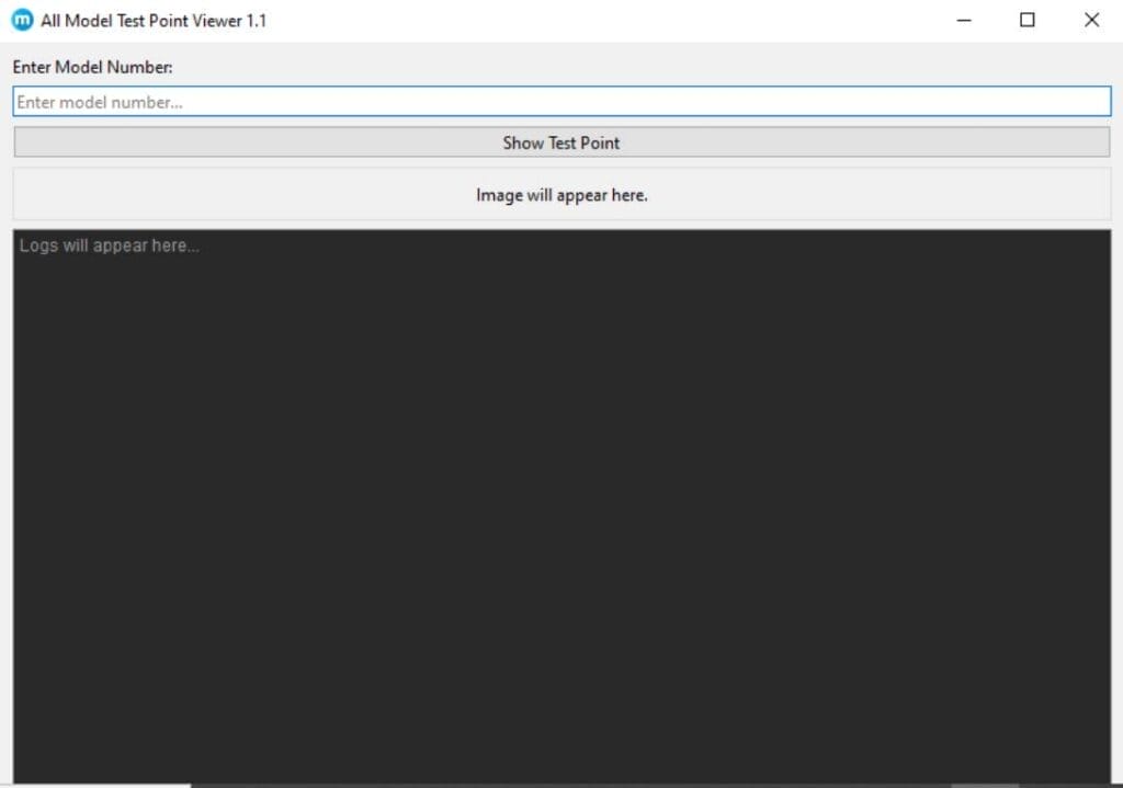 All model test point viewer tool