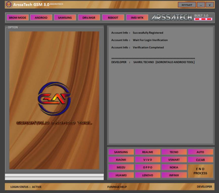 Arssatech gsm tool v3. 0 brom mode unlock service Arssatech gsm tool