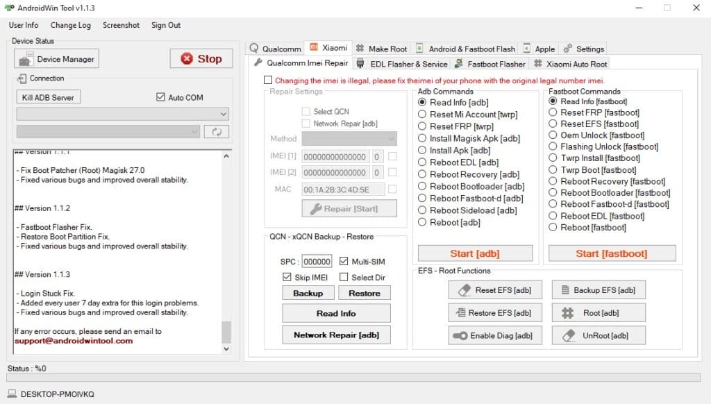 Android win tool v1. 1. 3