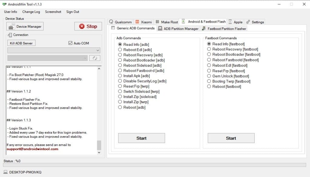 Android win tool v1. 1. 3