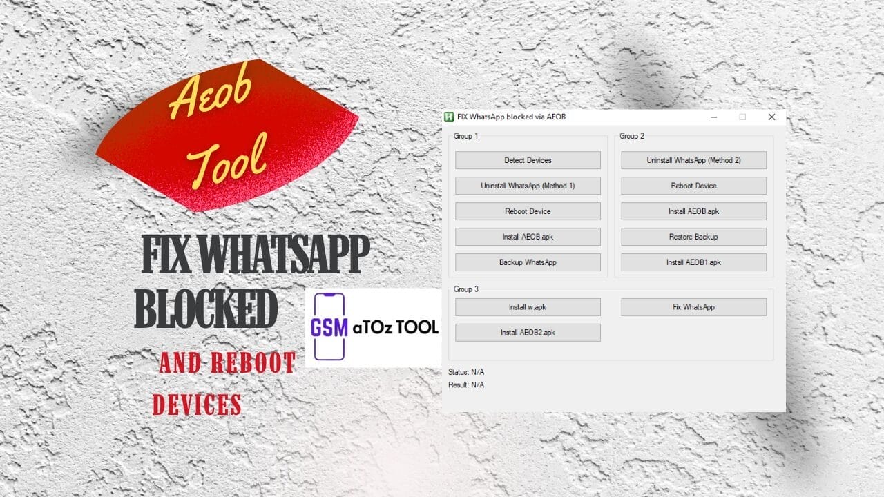 Aeob Tool Fix Whatsapp Blocked And Reboot Devices
