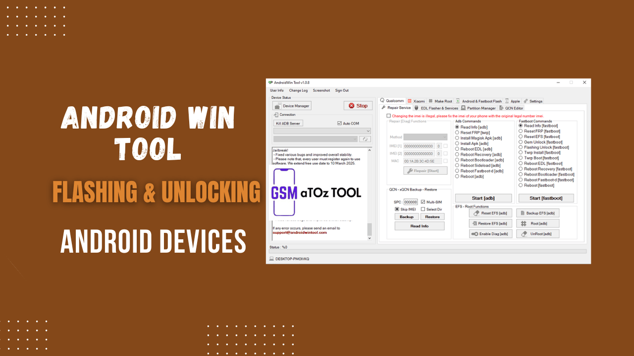 Android win tool v1. 1. 3 flashing & unlocking android devices