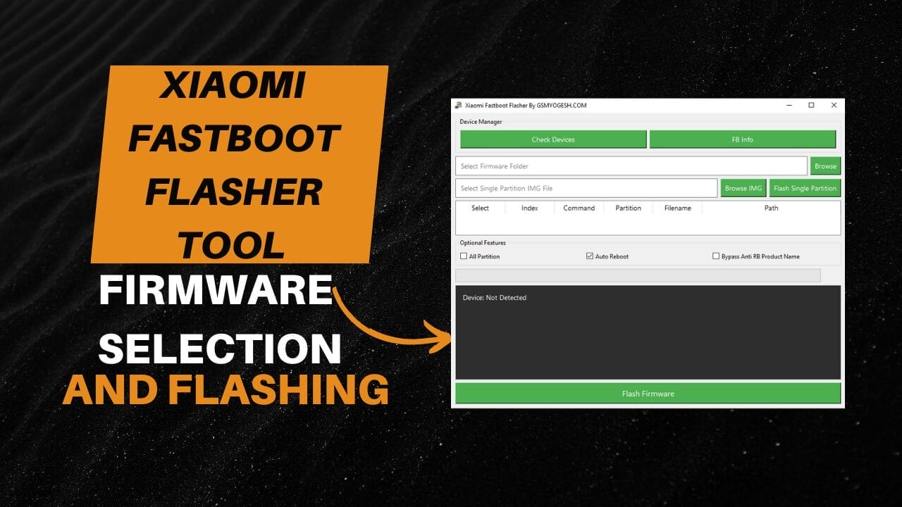 Xiaomi fastboot flasher tool firmware selection and flashing Xiaomi fastboot flasher tool firmware selection and flashing