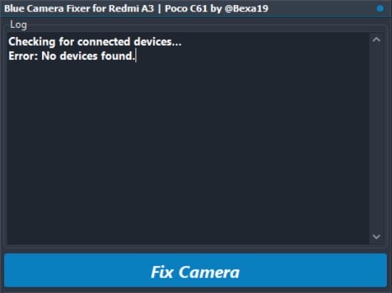 Blue camera fixer tool