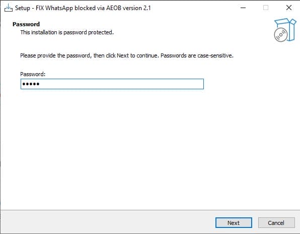 Fix whatsapp blocked via aeob tool