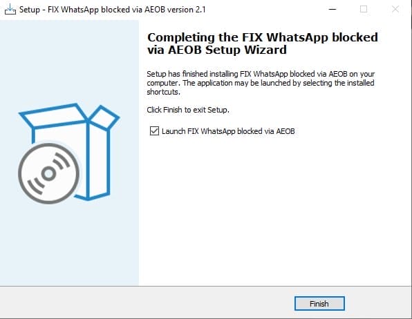 Fix whatsapp blocked via aeob tool