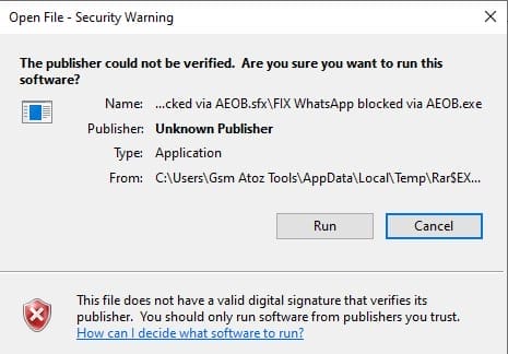 Fix whatsapp blocked via aeob tool